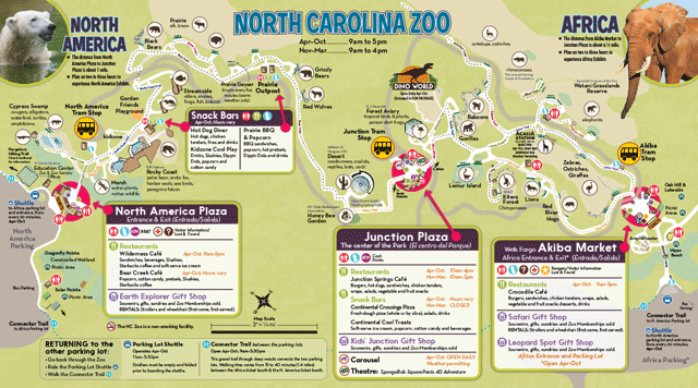 map of NC zoo